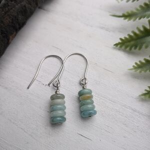 Elegant Silver and Blue Beaded Earrings